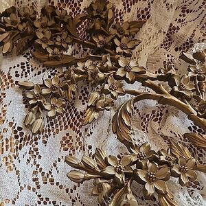 Vintage 1966 MCM Floral  Blossom Spray Wall Decor